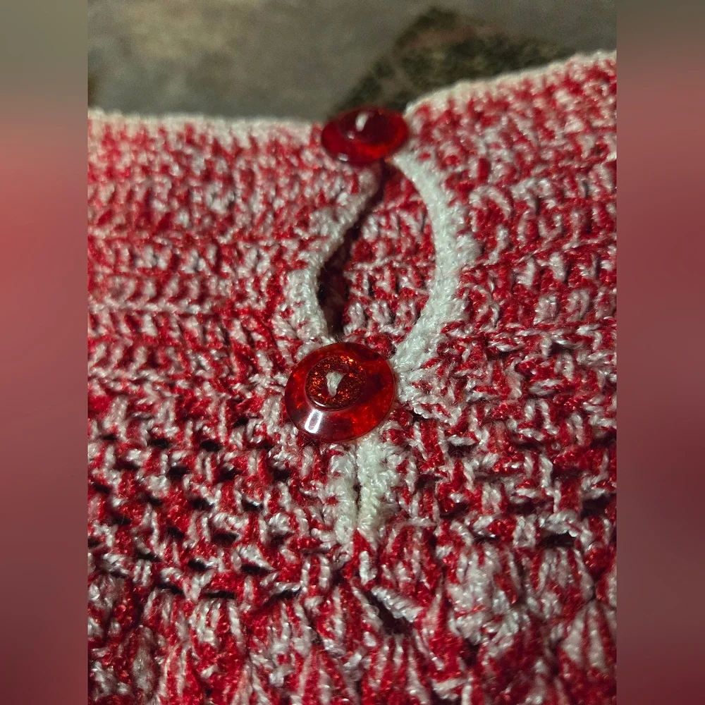 Charming Red and White Kids Casual Dress - Picture 5 of 8